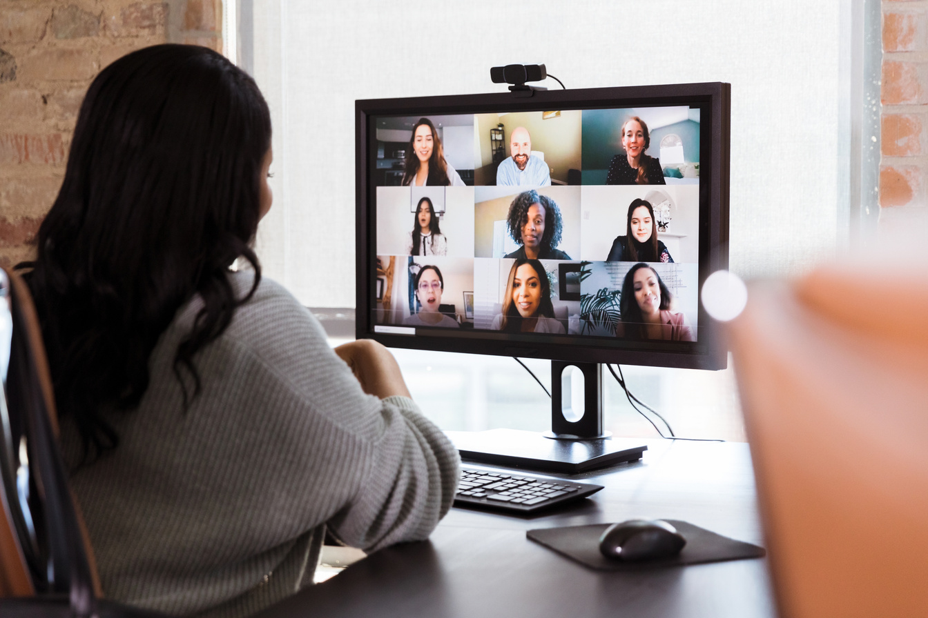 Woman on a Video Conference 